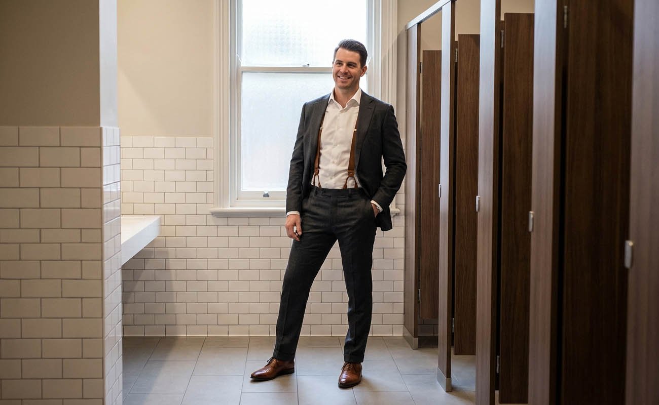 How to Use the Bathroom With Suspenders (A Gentleman's Guide)