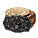 Authentic Deer Head Oktoberfest Lederhosen Belt