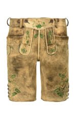Brown Oktoberfest Lederhosen Shorts