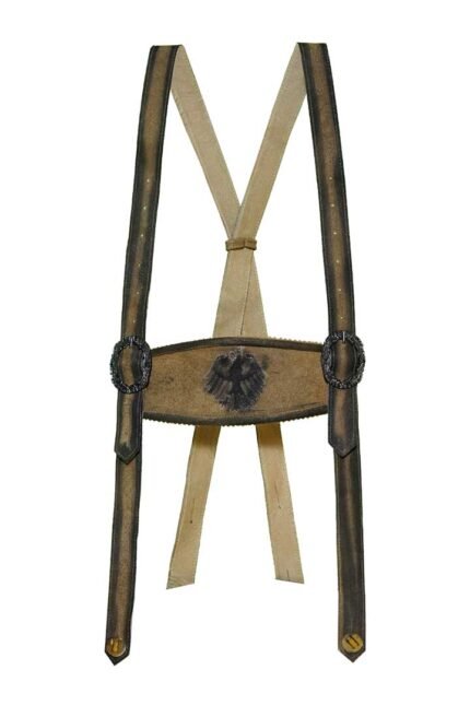 Federal Eagle Oktoberfest Lederhosen Suspenders