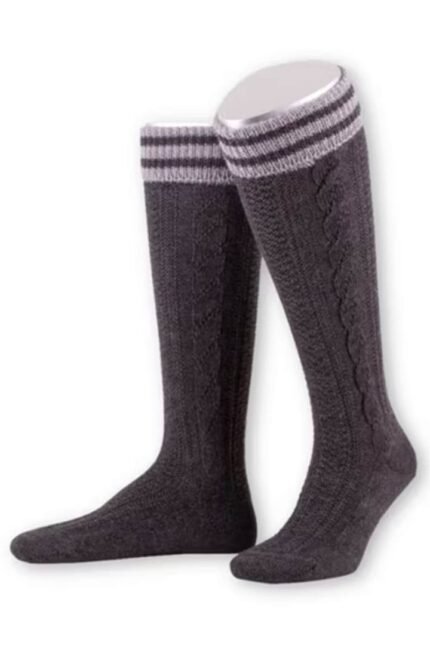 Authentic Men’s Charcoal Grey Bavarian Lederhosen Socks