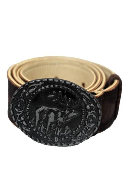Rustic Stag German Lederhosen Belt