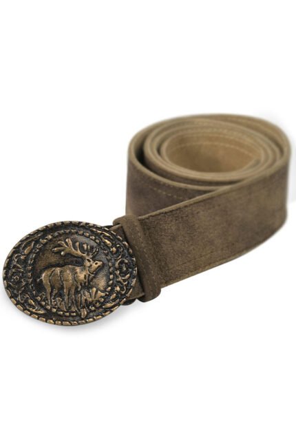 German Stag Bavarian Lederhosen Belt