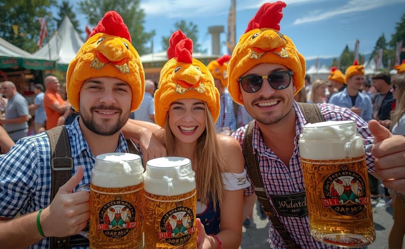 Why Do People Wear Chicken Hats at Oktoberfest?