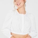 Alena Bavarian White Dirndl Blouse With Puff Sleeves