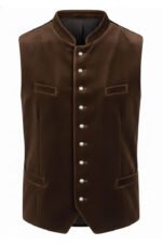 Alpen German Bavarian Brown Trachten Waistcoat