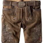 Authentic Ausnähen German Trachten Lederhosen Shorts