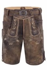 Authentic Bavaria Brown Oktoberfest Lederhosen Shorts