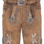 Men's Bayern Löwen Brown German Lederhosen