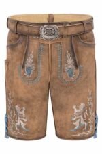 Men's Bayern Löwen Brown German Lederhosen