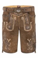 Berchtesgadener German Brown Lederhosen Shorts