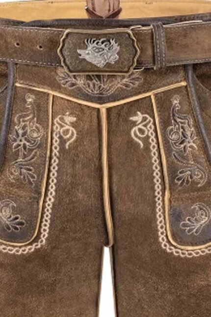 Berchtesgadener German Brown Lederhosen Shorts