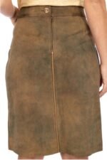 Vintage Bianca Brown Bavarian Lederhosen Skirt