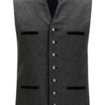 Authentic Classic Gray Bavarian Trachten Waistcoat