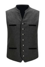 Authentic Classic Gray Bavarian Trachten Waistcoat