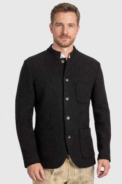 Coburg Heritage Black Wool Trachten Jacket