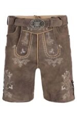 Eichenlaub Brown German Bavarian Lederhosen