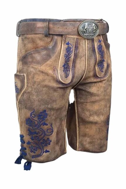 Men's Enzian Brown German Bavarian Lederhosen