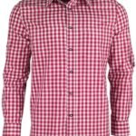 Taditional German Red Checkered Trachten Shirt For Men