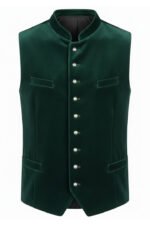 Authentic German Green Forest Waistcoat For Oktoberfest