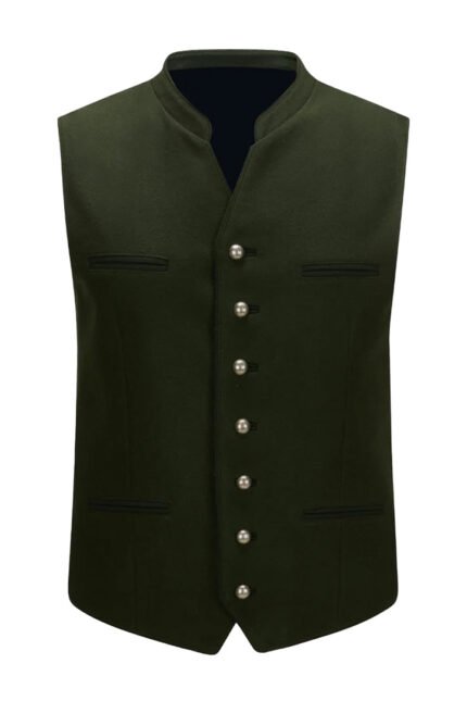 Authentic Green German Bavarian Trachten Waistcoat