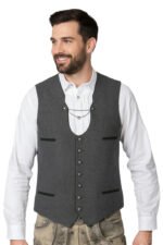 Authentic Grey German Bavarian Trachten Waistcoat