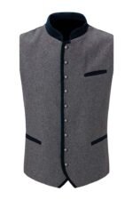 Authentic Grey German Bavarian Trachten Waistcoat