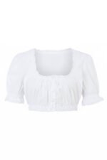 Traditional Halle Berry White Trachten Dirndl Blouse
