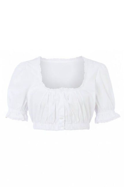 Traditional Halle Berry White Trachten Dirndl Blouse