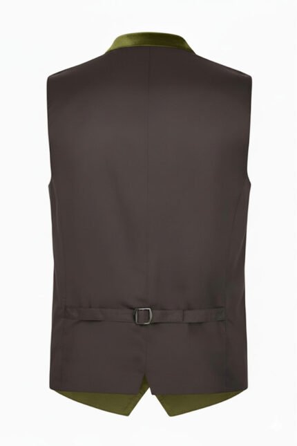 Harz German Bavarian Olive Green Trachten Waistcoat