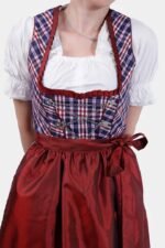 Premium Red Julia Bavarian Dirndl Dress For Oktoberfest