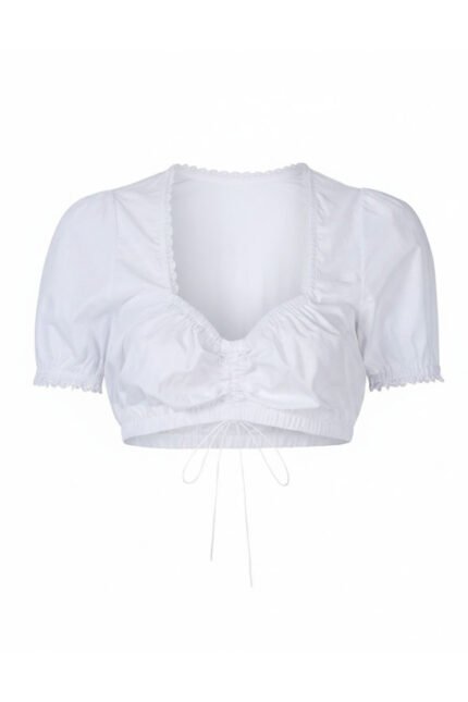 Authentic Lena Gercke White Trachten Dirndl Blouse