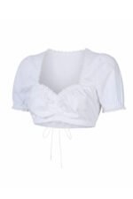Authentic Lena Gercke White Trachten Dirndl Blouse