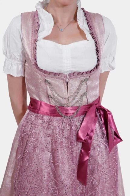 Pink Malaika Bavarian Trachten Drindl Dress