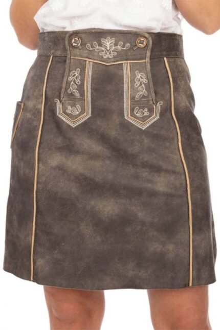 Traditional Naomi German Bavarian Lederhosen Skirt