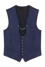 Navy Blue German Bavarian Trachten Vest For Oktoberfest