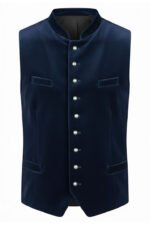 Authentic Navy Blue German Bavarian Waistcoat
