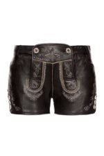 Premium Nora Tschirner Black Women's Lederhosen Shorts
