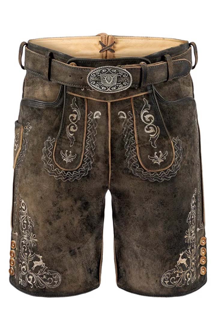Plateau Lederhosen (1) Men's Bavarian Plateau Brown Lederhosen