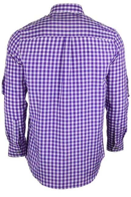 Authentic Purple German Bavarian Trachten Shirt