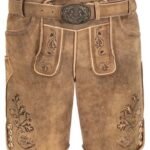 Rankenstickerei German Brown Trachten Lederhosen