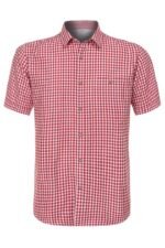 Authentic Red Short Sleeve Oktoberfest Lederhosen Shirt