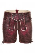 Simone Thomalla Pink Embroidery Lederhosen Shorts