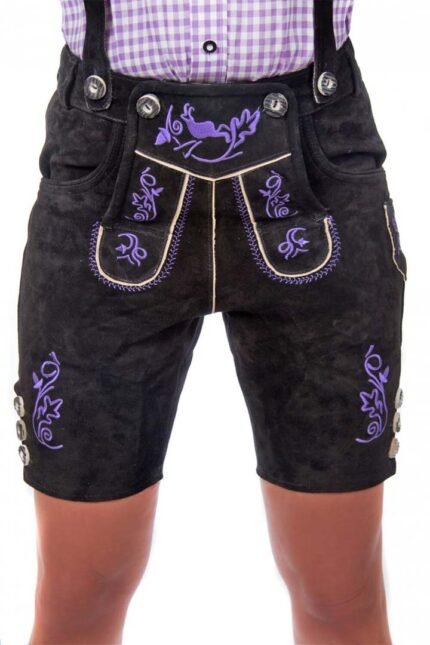 Sophie German Black Lederhosen Shorts