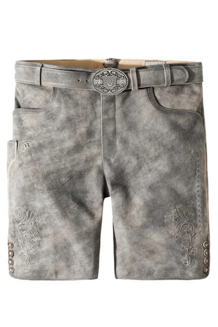 Authentic Trachtenstickerei German Grey Lederhosen