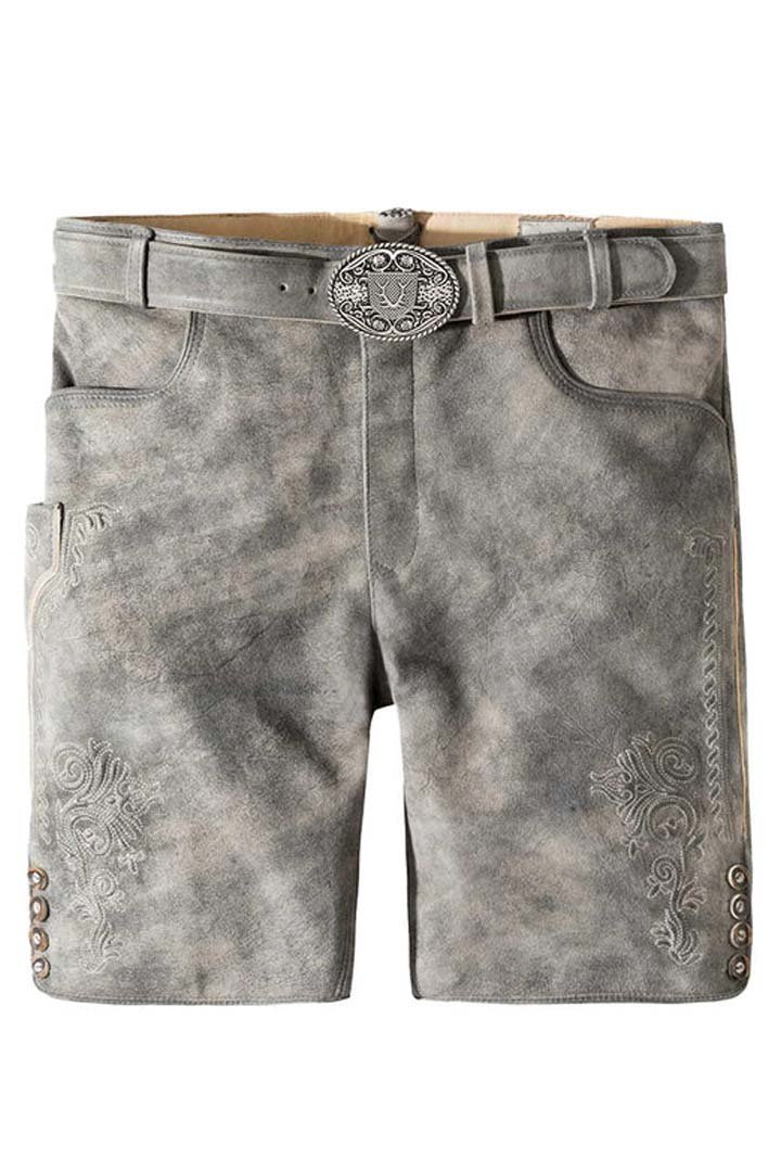 Trachtenstickerei Lederhosen (2) Authentic Trachtenstickerei German Grey Lederhosen