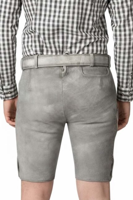 Authentic Trachtenstickerei German Grey Lederhosen
