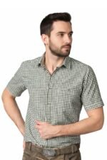 Traditional Watzmann German Green Trachten Shirt For Men