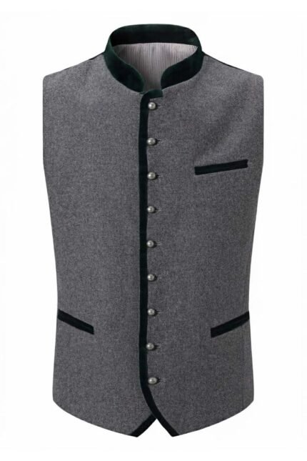 Wilseder Gray German Bavarian Trachten Waistcoat