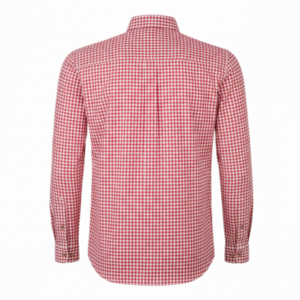 Zugspitze Red Gingham German Bavarian Trachten Shirt